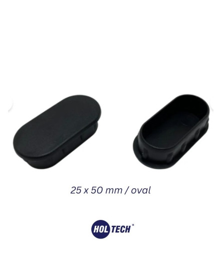 25 x 50 mm Plastik Oval Boru Profil Tapası Plastik Oval Tıpa