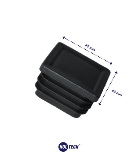 40 x 40 mm Plastik Tapa İç Geçme Boru Profil Tapası Plastik Kare Kapak Boru Tıpası 