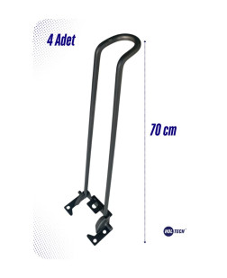 Metal Katlanır Masa Ayağı 70 Cm 4 Adet Metal Başlıklı Mobilya Ayağı Mobilya Hırdavatı