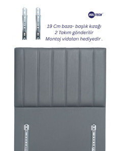  1.Kalite 19 Cm Baza Başlığı Bağlantı Aparatı Ayarlanabilir Metal Montaj Kızağı (2'li Set)