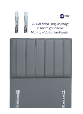  1.Kalite 19 Cm Baza Başlığı Bağlantı Aparatı Ayarlanabilir Metal Montaj Kızağı (2'li Set)