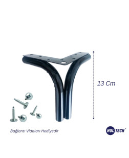  Özel Tasarım Şık Siyah Mobilya Ayağı Koltuk Kanepe Baza Tv Ünitesi İçin 13 Cm ( 4 Adet ) - Lahey Model