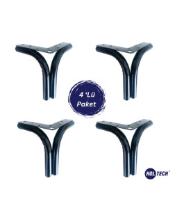  Özel Tasarım Şık Siyah Mobilya Ayağı Koltuk Kanepe Baza Tv Ünitesi İçin 13 Cm ( 4 Adet ) - Lahey Model