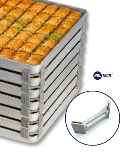 Plastik Baklava Tepsi Köşesi Dikdörtgen Tepsi İstifleme Aparatı 