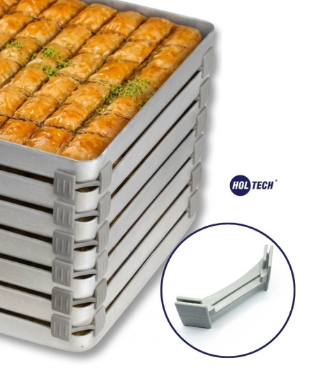 Plastik Baklava Tepsi Köşesi Dikdörtgen Tepsi İstifleme Aparatı 