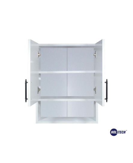Ahşap Modern İki Kapaklı Beyaz Lavabo Üstü Banyo Dolabı