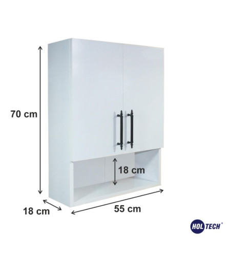 Ahşap Modern İki Kapaklı Beyaz Lavabo Üstü Banyo Dolabı