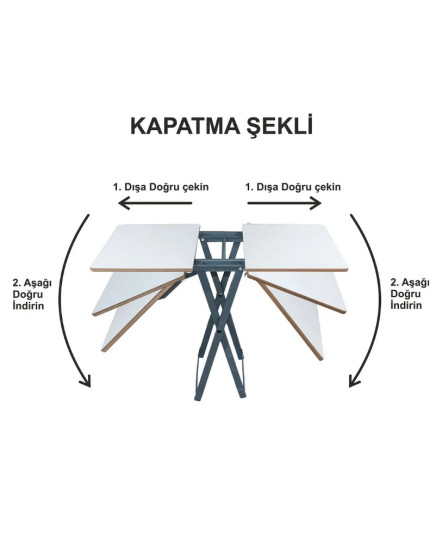 Katlanır Kamp Masası Metal Ayaklı Mdf Masa Katlanır Kamp Masası Metal Ayaklı Mdf Masa