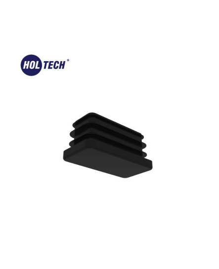 20x40 mm Sert Plastik Masa Sandalye Kutu Profil Tapası Siyah 