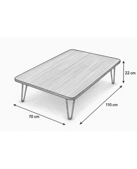 Ahşap Katlanır Ayaklı Yer Sofrası 70 X 110 cm Yemek Masası Ayaklı Hamur Açma Tahtası Barok Renk